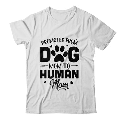 Promoted From Dog Mom To Human Mom Mother's Day Shirt & Tank Top | siriusteestore