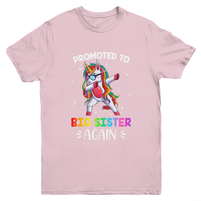 Promoted To Big Sister Dabbing Unicorn Older Sister Youth Shirt | siriusteestore