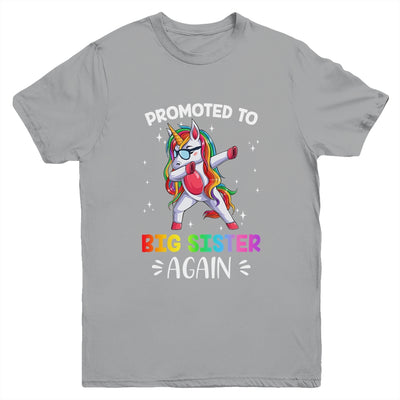 Promoted To Big Sister Dabbing Unicorn Older Sister Youth Shirt | siriusteestore