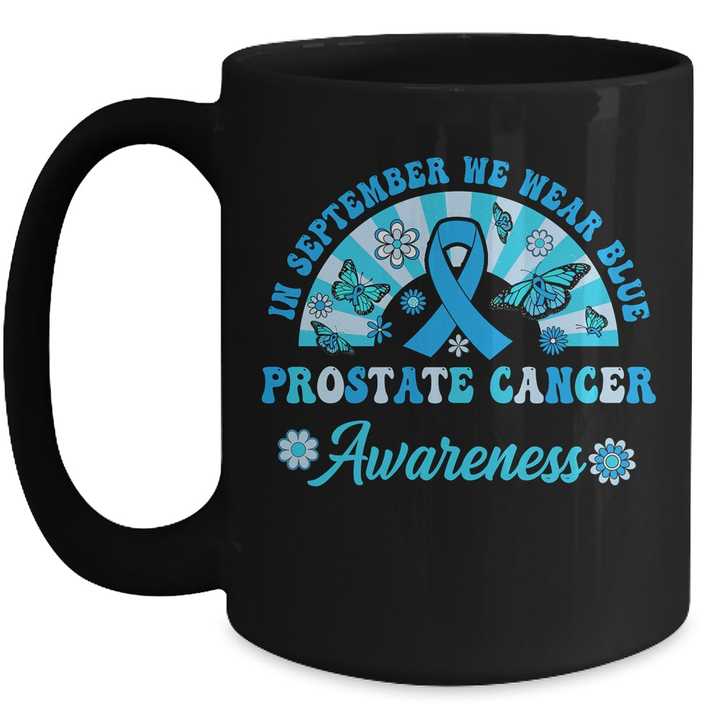 Prostate Cancer Awareness In September We Wear Blue Groovy Mug | siriusteestore