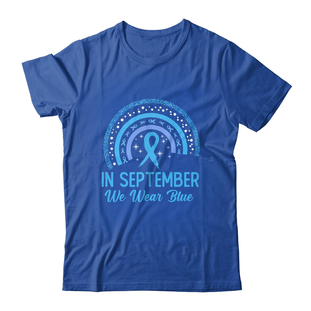 Prostate Cancer Awareness In September We Wear Blue Rainbow Shirt & Hoodie | siriusteestore