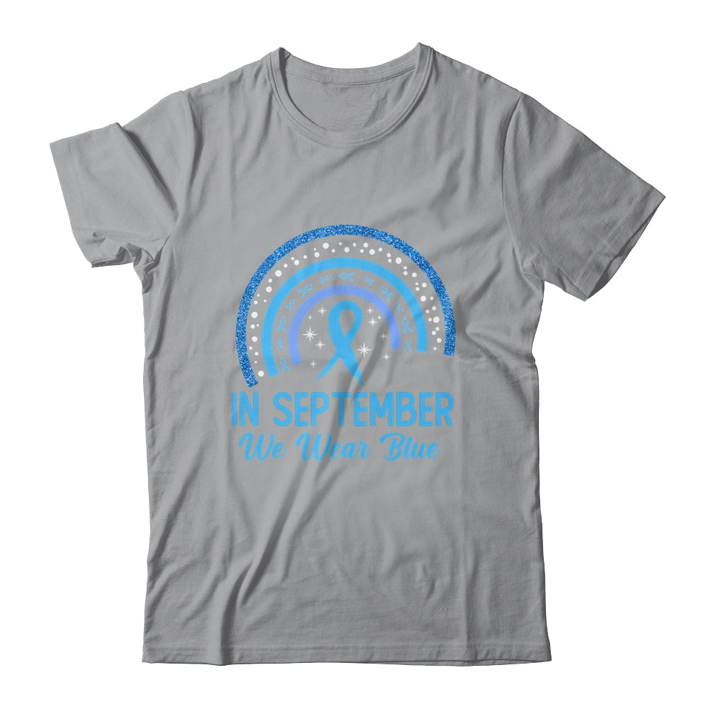 Prostate Cancer Awareness In September We Wear Blue Rainbow Shirt & Hoodie | siriusteestore