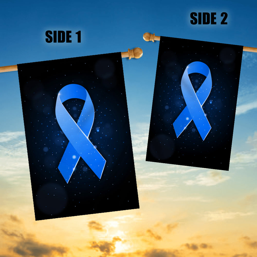 Prostate Cancer Colon Cancer Diabetes Awareness Flag Blue Ribbon | siriusteestore