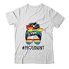 Proud Aunt Messy Bun LGBT Mom LGBT Gay Pride LGBTQ Rainbow Shirt & Tank Top | siriusteestore