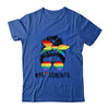 Proud Auntie Messy Bun LGBT Auntie LGBT Gay Pride Rainbow Shirt & Tank Top | siriusteestore