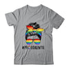 Proud Auntie Messy Bun LGBT Auntie LGBT Gay Pride Rainbow Shirt & Tank Top | siriusteestore