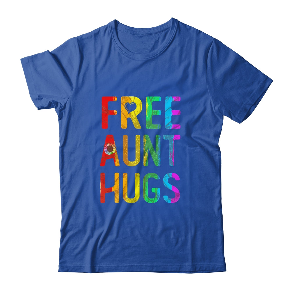 Proud LGBT Free Aunt Hugs LGBT Sunflower LGBT Gay Pride Shirt & Tank Top | siriusteestore