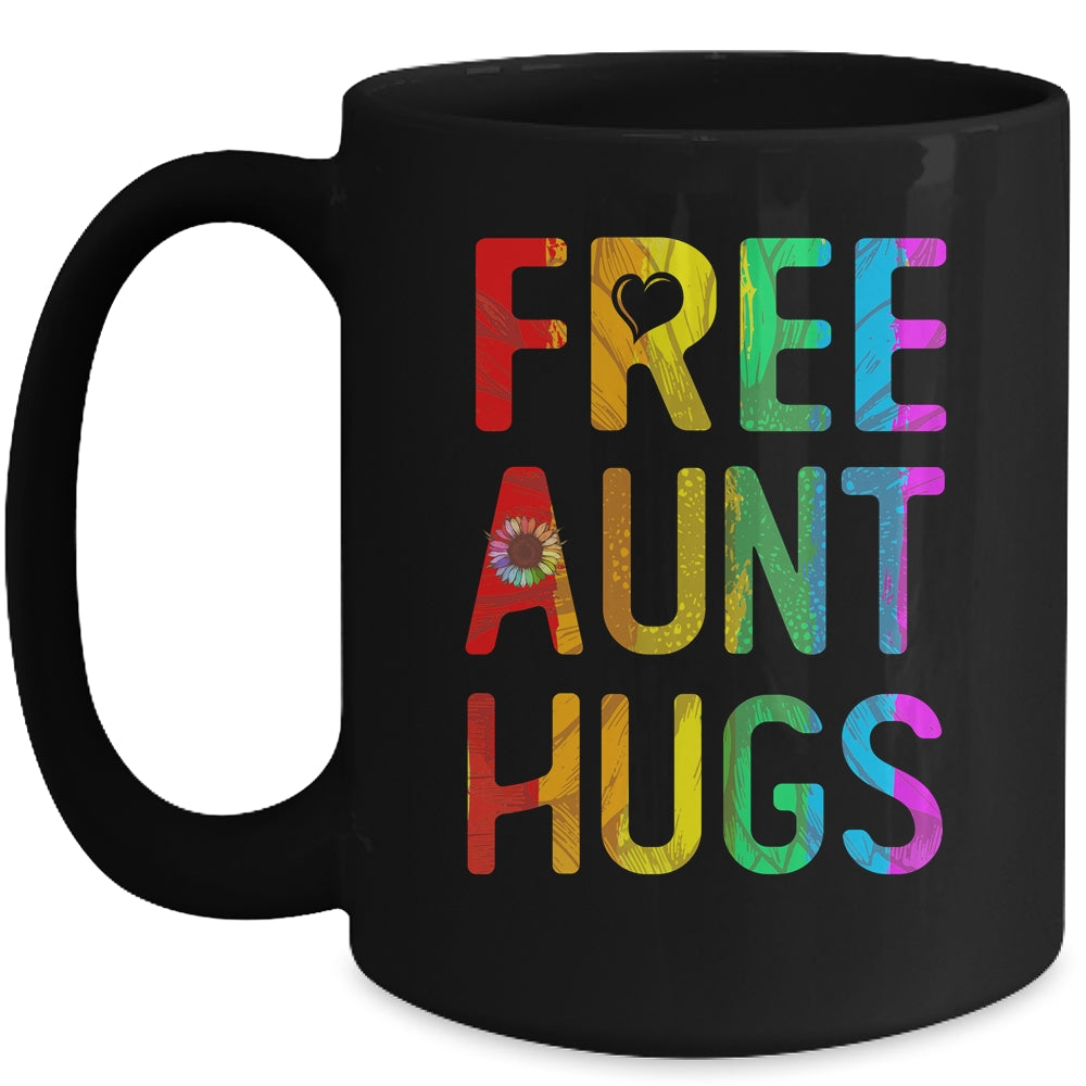 Proud LGBT Free Aunt Hugs LGBT Sunflower LGBT Gay Pride Mug | siriusteestore