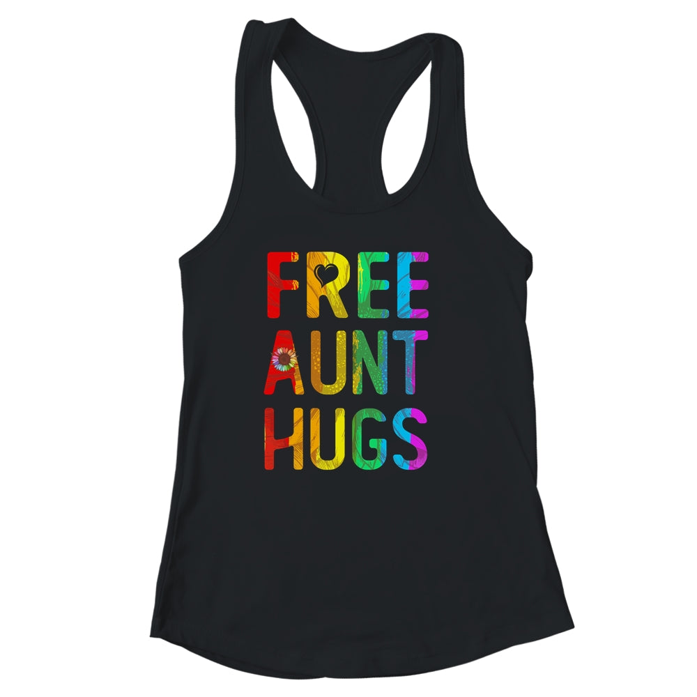 Proud LGBT Free Aunt Hugs LGBT Sunflower LGBT Gay Pride Shirt & Tank Top | siriusteestore