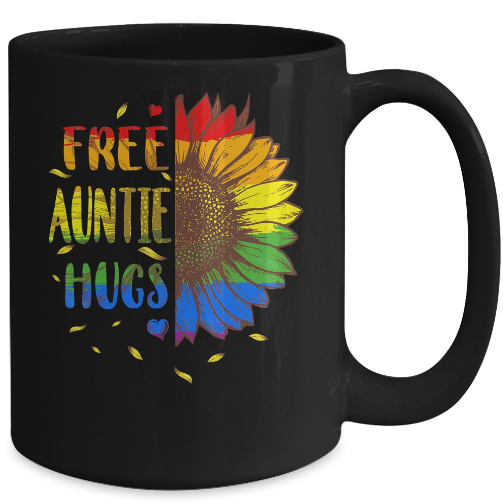 Proud LGBT Free Auntie Hugs LGBT Costume LGBT Gay Pride Mug | siriusteestore