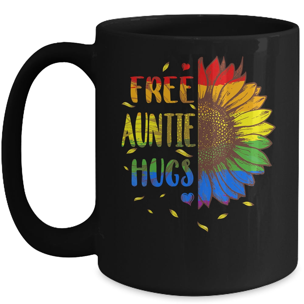 Proud LGBT Free Auntie Hugs LGBT Costume LGBT Gay Pride Mug | siriusteestore