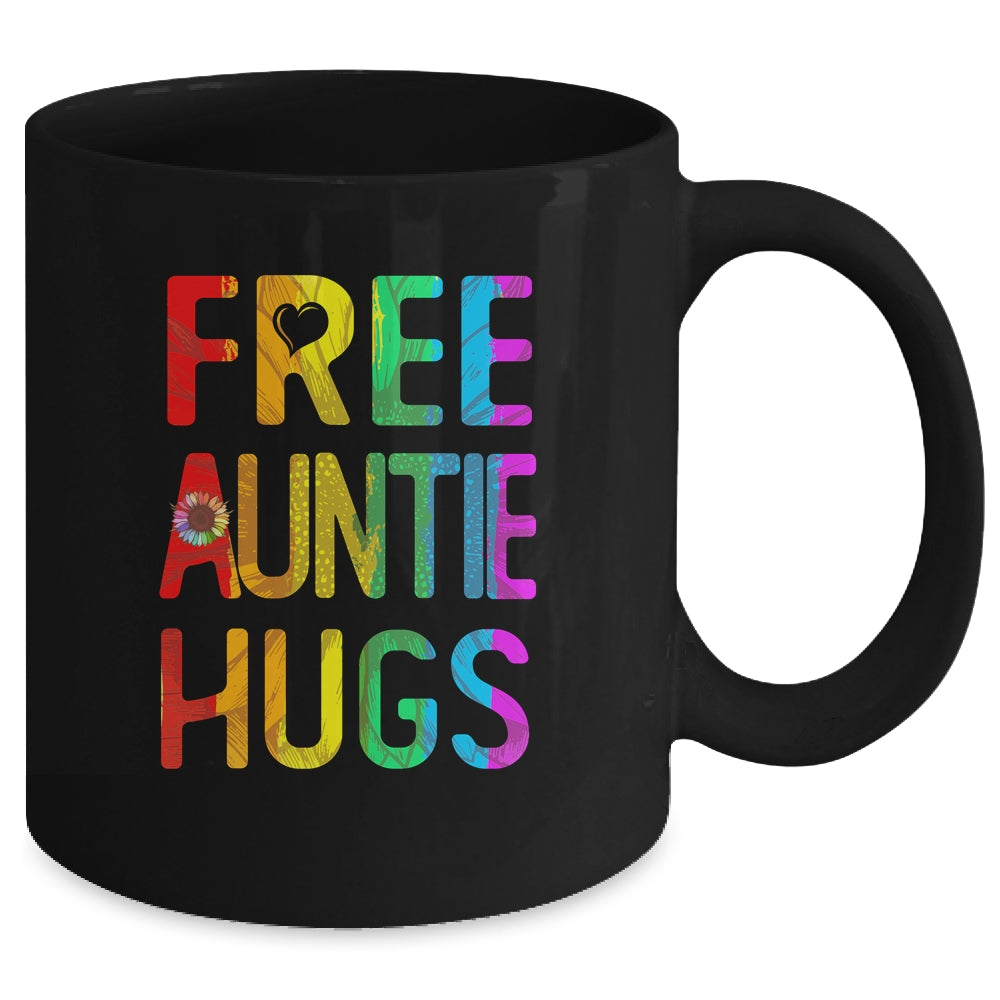 Proud LGBT Free Auntie Hugs LGBT Sunflower LGBT Gay Pride Mug | siriusteestore