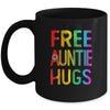Proud LGBT Free Auntie Hugs LGBT Sunflower LGBT Gay Pride Mug | siriusteestore