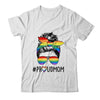 Proud Mom Messy Bun LGBT Mom LGBT Gay Pride LGBTQ Rainbow Shirt & Tank Top | siriusteestore