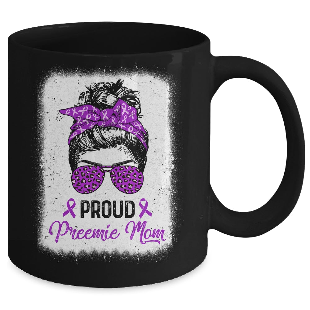 Proud Preemie Mom Messy Bun Prematurity Awareness Mug | siriusteestore