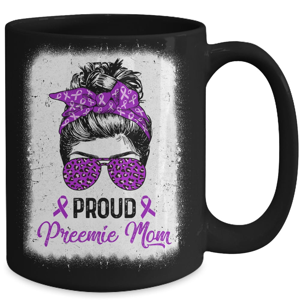 Proud Preemie Mom Messy Bun Prematurity Awareness Mug | siriusteestore