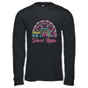 Proud To Be A School Pink Leopard Rainbow Stethoscope Nurs Shirt & Hoodie | siriusteestore