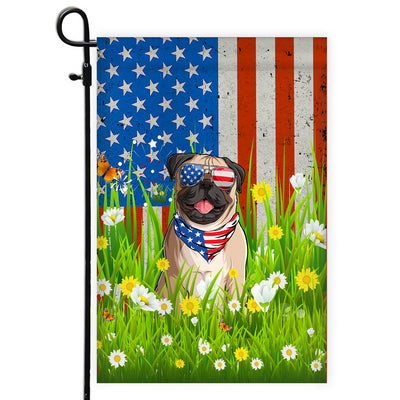 Pug American USA Flag 4th of July Dog Lover On Independence Day | siriusteestore