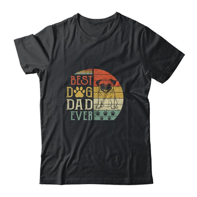 Pug Best Dog Dad Ever Vintage Father's Day Retro Shirt & Hoodie | Siriustee.com