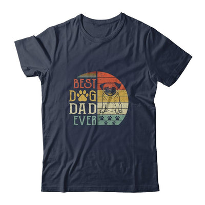 Pug Best Dog Dad Ever Vintage Father's Day Retro Shirt & Hoodie | Siriustee.com