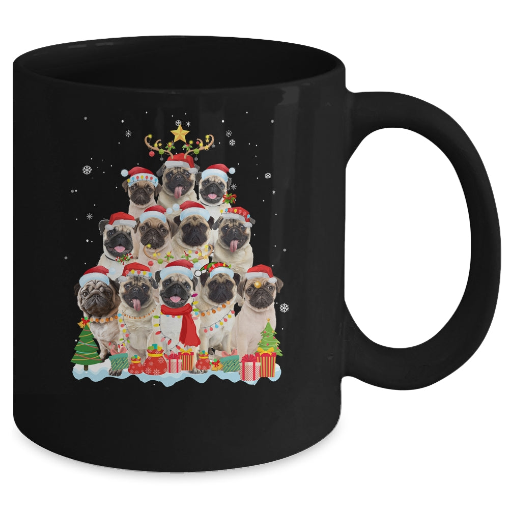 Pug Christmas Tree Pajama Xmas Mug | siriusteestore