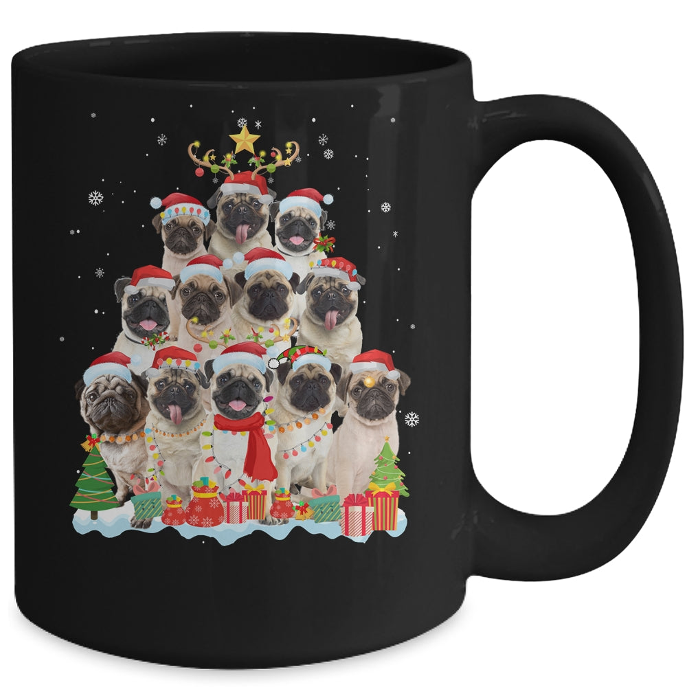 Pug Christmas Tree Pajama Xmas Mug | siriusteestore