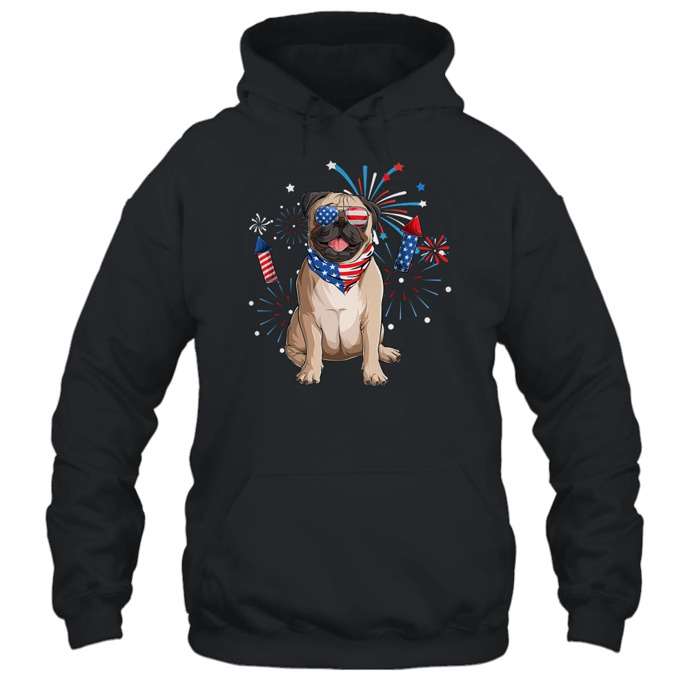 Pug Dog American USA Flag 4th of July Men women Lover Shirt & Tank Top | siriusteestore
