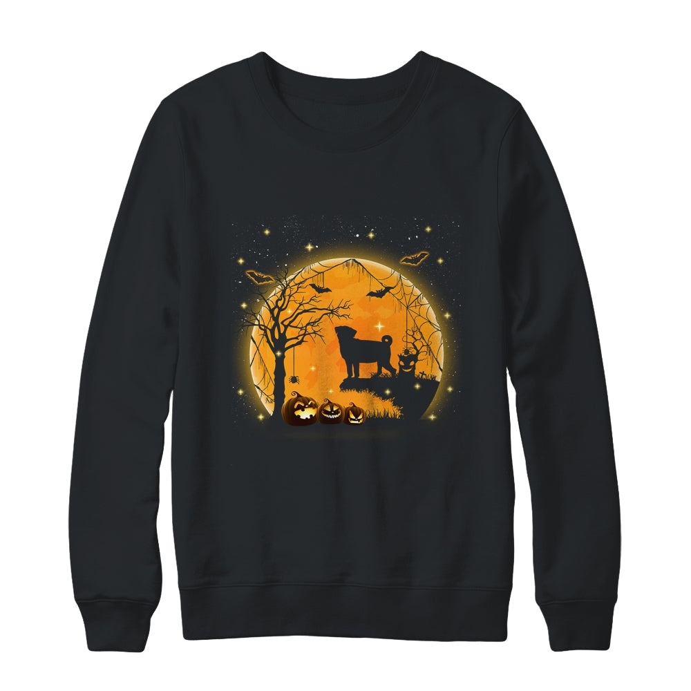 Pug Dog And Moon Funny Halloween Costume Gift Shirt & Sweatshirt | siriusteestore