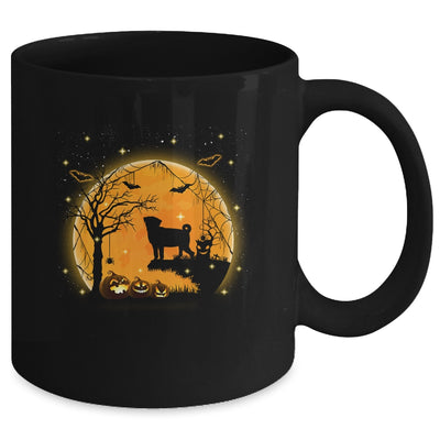 Pug Dog And Moon Funny Halloween Costume Gift Mug | siriusteestore