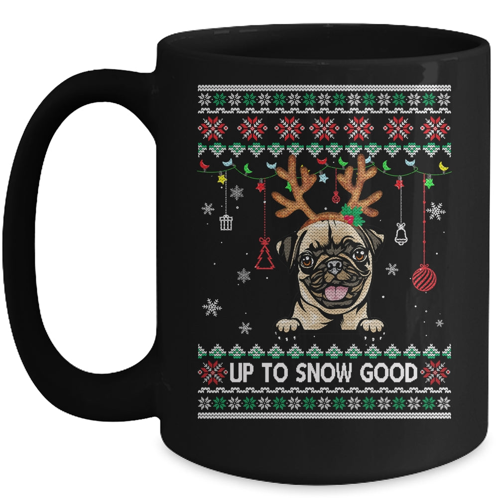 Pug Dog Reindeer Ugly Christmas Xmas Mug | siriusteestore
