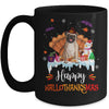 Pug Happy HalloThanksMas Halloween Thanksgiving Christmas Mug | siriusteestore