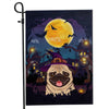 Pug Witch Halloween Flag Castle Background For Dog Lover Home | siriusteestore