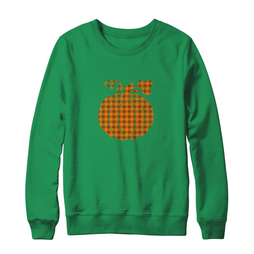 Pumpkin Halloween Thanksgiving Gift Women Pumpkin Plaid Shirt & Sweatshirt | siriusteestore