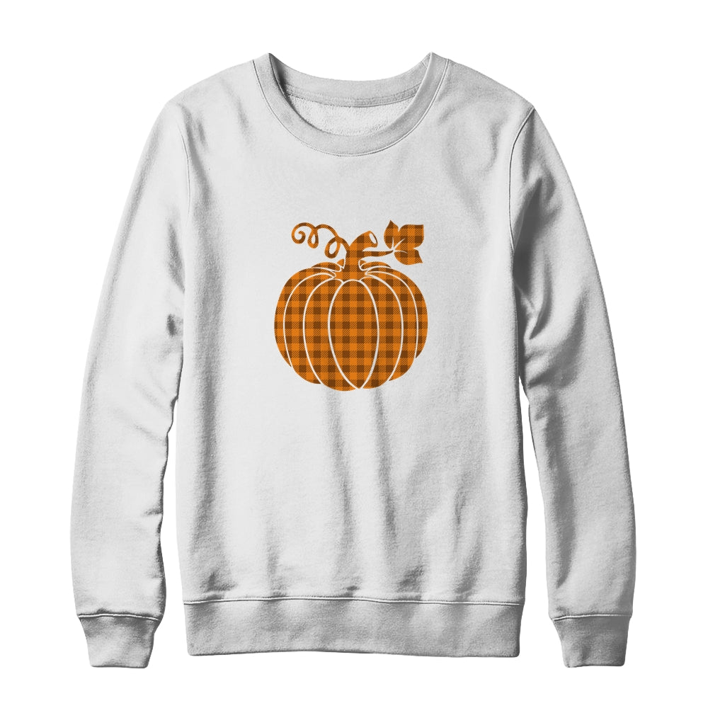 Pumpkin Halloween Thanksgiving Gift Women Pumpkin Plaid Shirt & Sweatshirt | siriusteestore