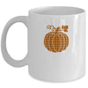 Pumpkin Halloween Thanksgiving Gift Women Pumpkin Plaid Mug | siriusteestore