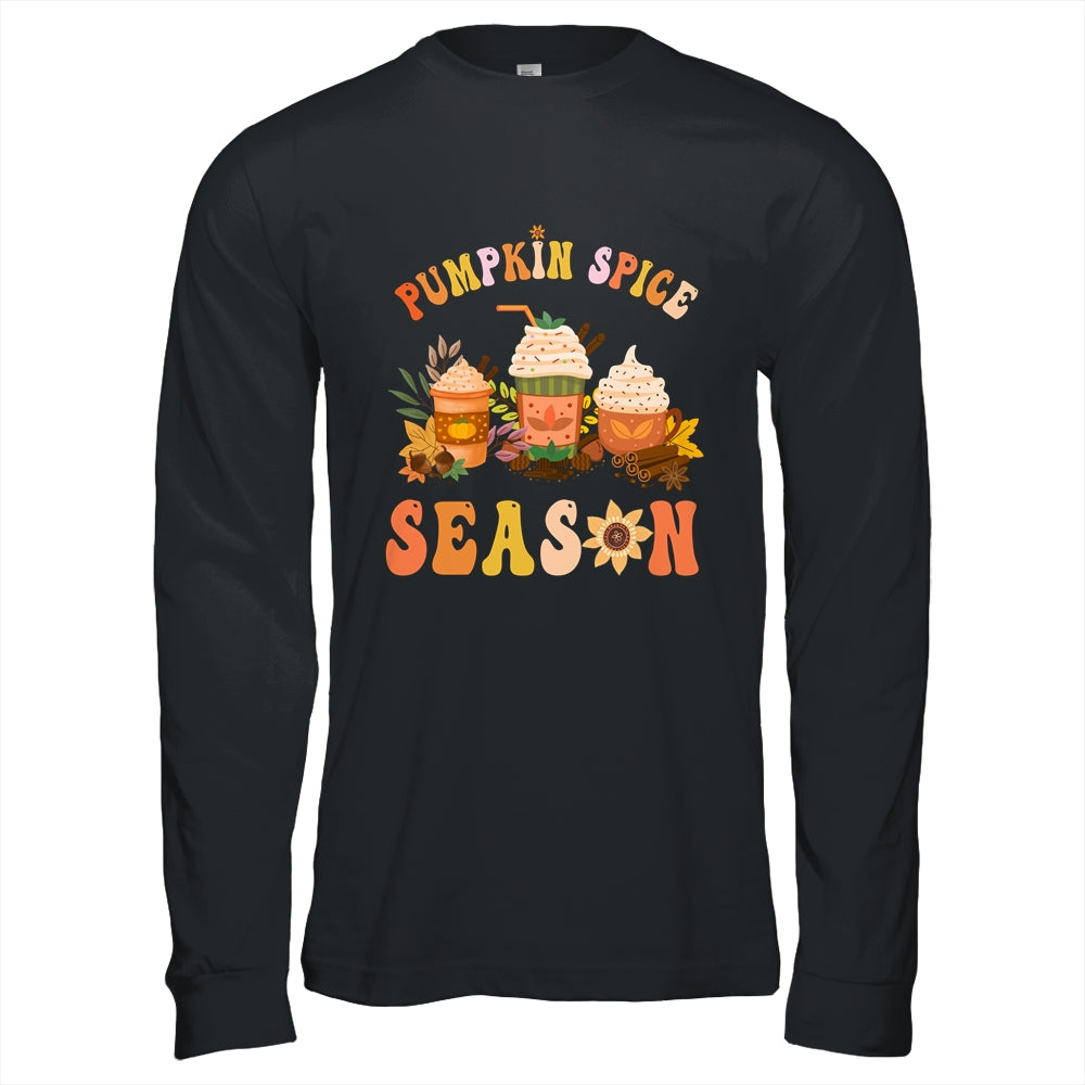 Pumpkin Spice Season Fall Autumn Spice Coffee Groovy Shirt & Hoodie | siriusteestore