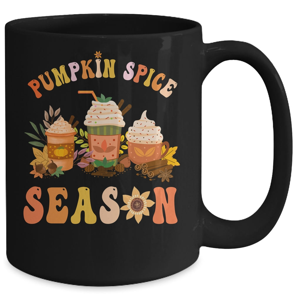 Pumpkin Spice Season Fall Autumn Spice Coffee Groovy Mug | siriusteestore