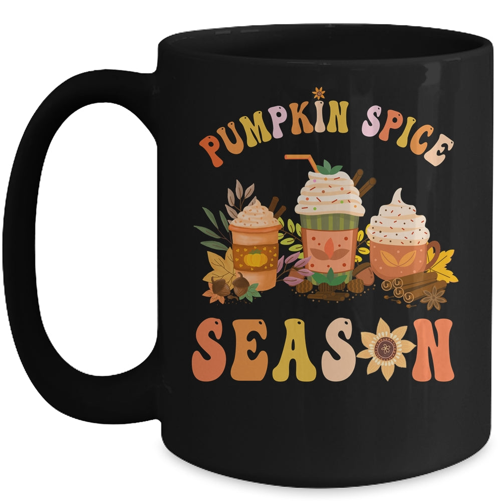 Pumpkin Spice Season Fall Autumn Spice Coffee Groovy Mug | siriusteestore