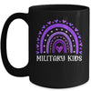 Purple Up April Rainbow For Month Of The Military Kids Mug | siriusteestore