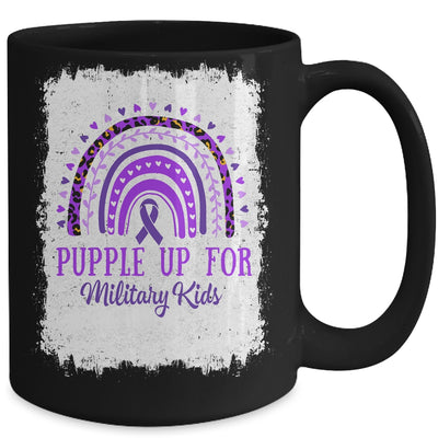 Purple Up For Kids Military Child Month Bleached Rainbow Mug | siriusteestore