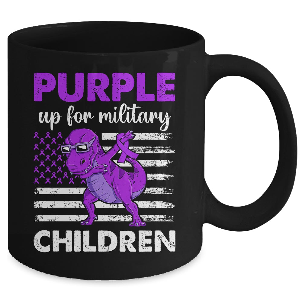 Purple Up For Military Kids Child Of The Military Dino Boys Mug | siriusteestore