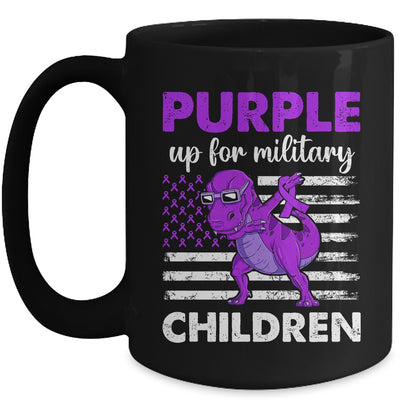 Purple Up For Military Kids Child Of The Military Dino Boys Mug | siriusteestore