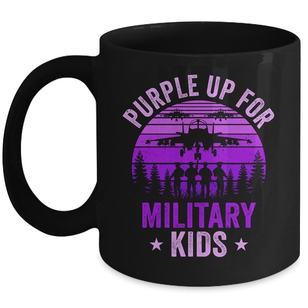 Purple Up For Military Kids Military Child Month Kids Mug | siriusteestore