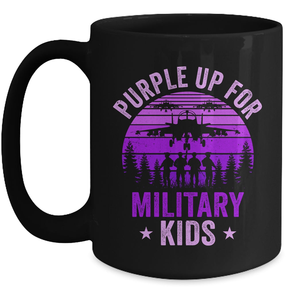 Purple Up For Military Kids Military Child Month Kids Mug | siriusteestore