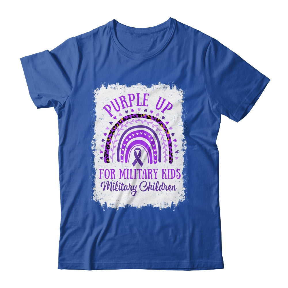 Purple Up For Military Kids Military Child Month Rainbow Shirt & Hoodie | siriusteestore