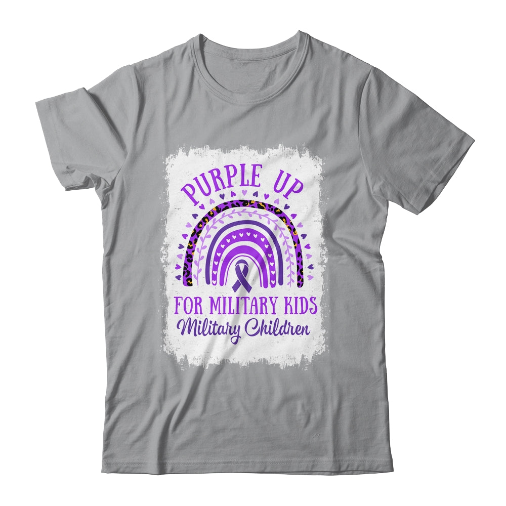 Purple Up For Military Kids Military Child Month Rainbow Shirt & Hoodie | siriusteestore