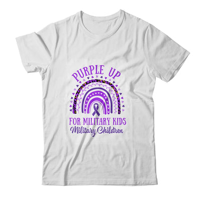 Purple Up For Military Kids Military Child Month Rainbow Shirt & Hoodie | siriusteestore