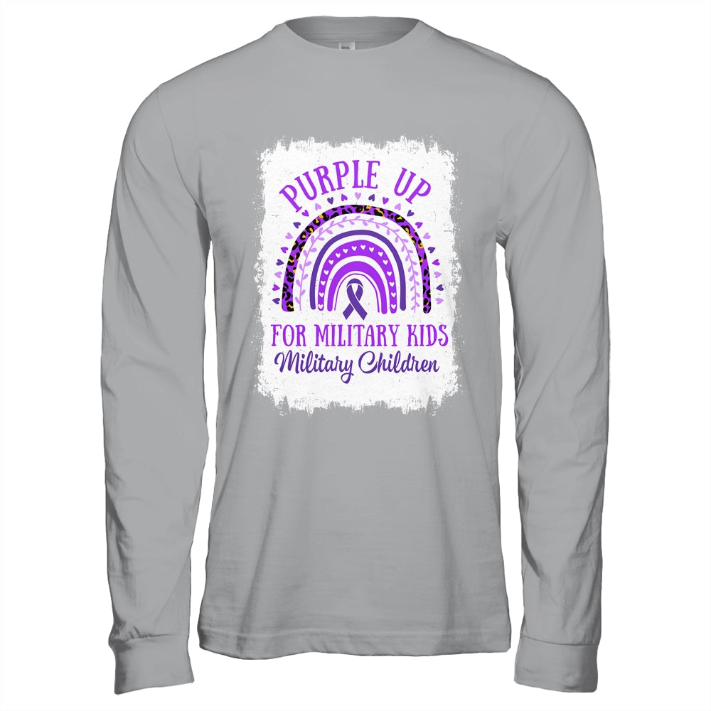 Purple Up For Military Kids Military Child Month Rainbow Shirt & Hoodie | siriusteestore