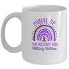 Purple Up For Military Kids Military Child Month Rainbow Mug | siriusteestore