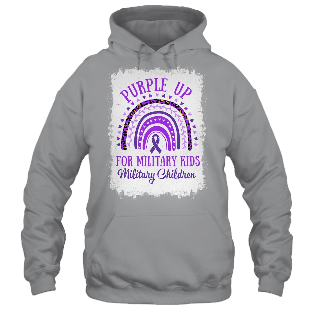 Purple Up For Military Kids Military Child Month Rainbow Shirt & Hoodie | siriusteestore